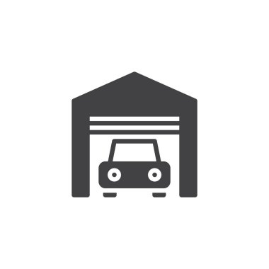 araba garajı vektör simgesi