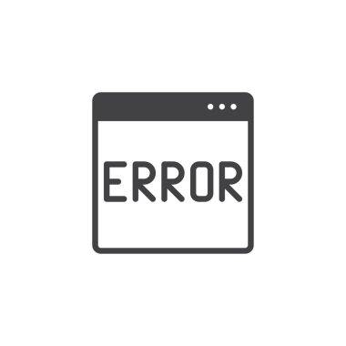 Hata tarayıcı vektör simgesi