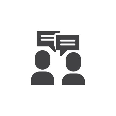 İnsanlarla sohbet kabarcık vektör simgesi