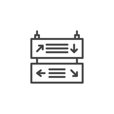 Uçuş bilgi yönetim kurulu anahat simgesi