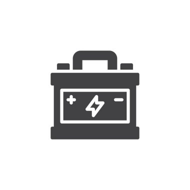 Araba akü vektör simgesi