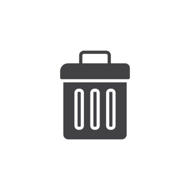 Çöp kutusu vektör simgesi