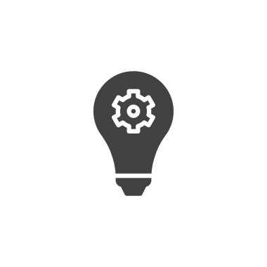 Ampul dişli vektör simgesi olan