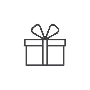 Hediye kutusu anahat simgesini
