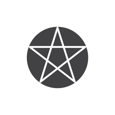 Pentagram veya pentalpha vektör simgesi