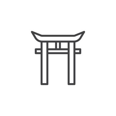 Şinto tapınak anahat simgesini