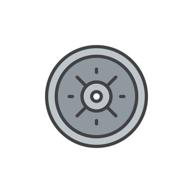 Halter ağırlık anahat simgesini dolu