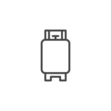 Gaz silindir anahat simgesini