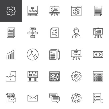 Başlangıç ve yeni iş anahat simgeler kümesi