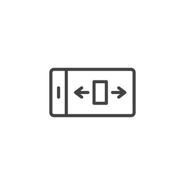 Smartphone ile panoramik işlevi anahat simgesini