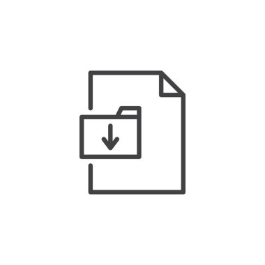 Klasör dosya download ok anahat simgesini