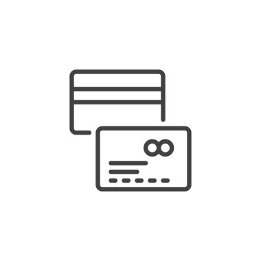 Kredi kartı anahat simgesini