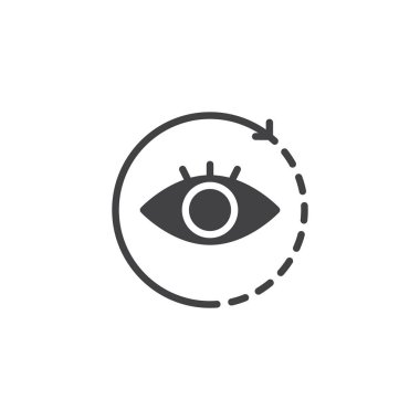 360 görünüm vektör simgesi