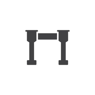 Havaalanı bariyer teyp vektör simgesi