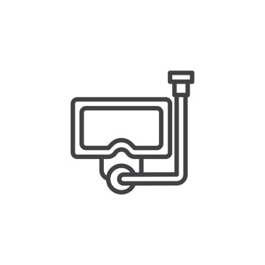 Dalış maske anahat simgesini