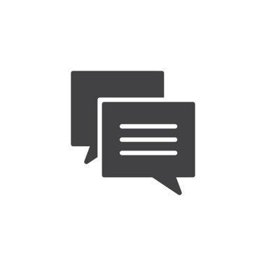 Kare konuşma balonu vektör simgesinin