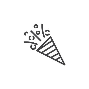 Sineklik konfeti anahat simgesi olan