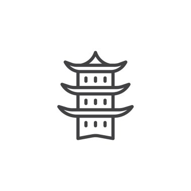 Japon Tapınağı anahat simgesini