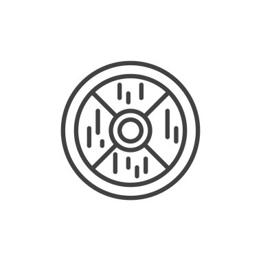 Ahşap kalkan anahat simgesi