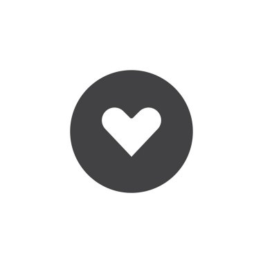 Bir daire vektör simgesi kalp