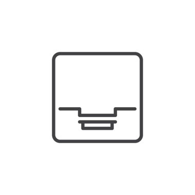 posta kutusu anahat simgesi