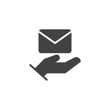 El ile zarf vektör simgesi