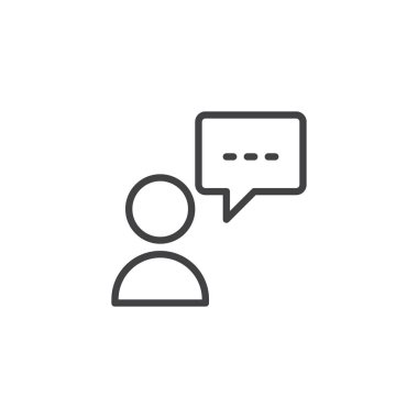 Kişi konuşma anahat simgesini