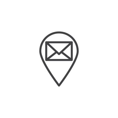 Postane harita PIN anahat simgesini