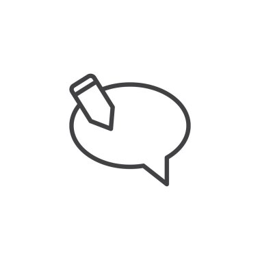 Yazılı mesaj anahat simgesini