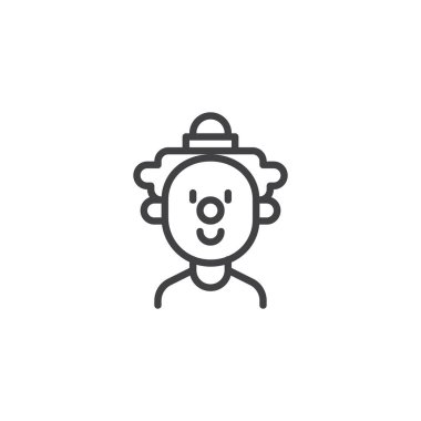 Palyaço yüz anahat simgesi