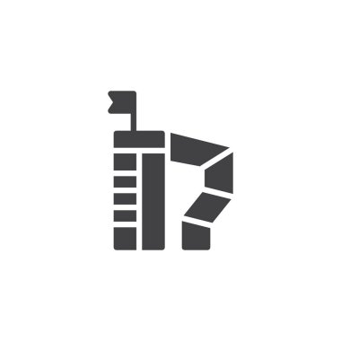 Su Parkı slayt vektör simgesi