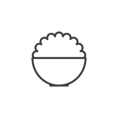 Pirinç kase anahat simgesini