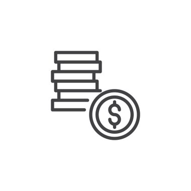 dolar paraları anahat simgesini