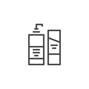 Sıvı sabun dispenseri anahat simgesini