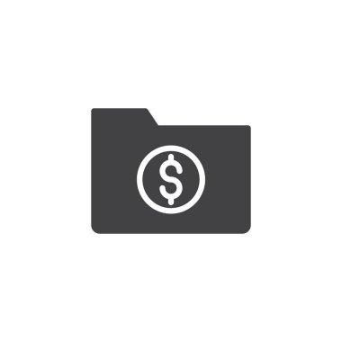 Doları klasör vektör simgesi