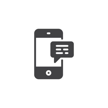 Hareket eden telefon vektör simgesine sohbet
