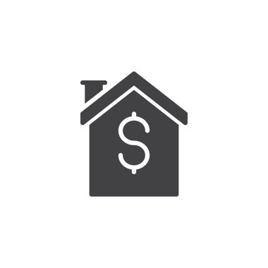 Dolar işareti vektör simgesi olan ev