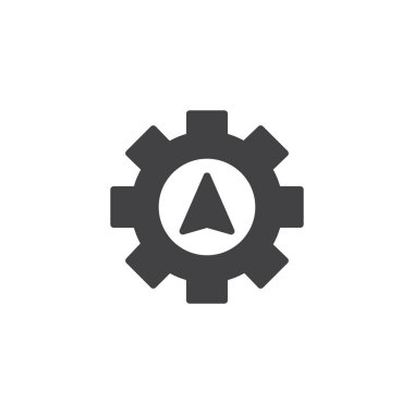 Gezinti imleç dişli vektör simgesi