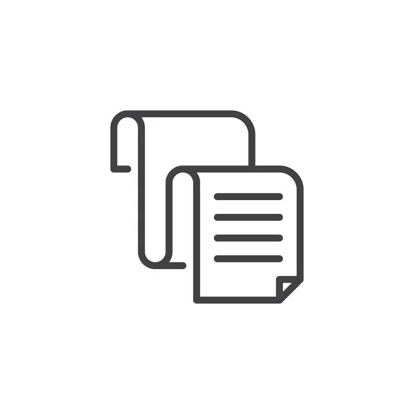 Papír dokumentum Vázlat ikon — Stock Vector