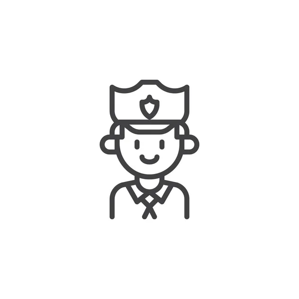Polismannen disposition ikonen — Stock vektor