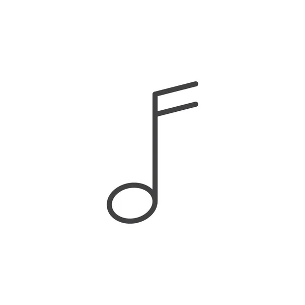 Semiquaver zene Megjegyzés: szerkezeti ikon — Stock Vector