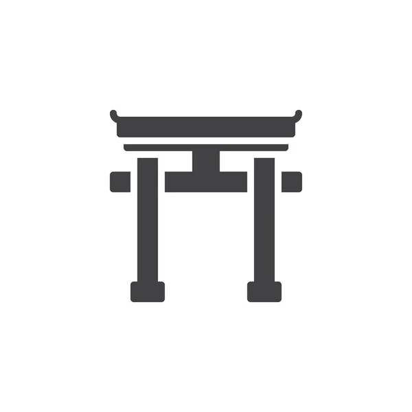Японська torii ворота векторної icon — стоковий вектор