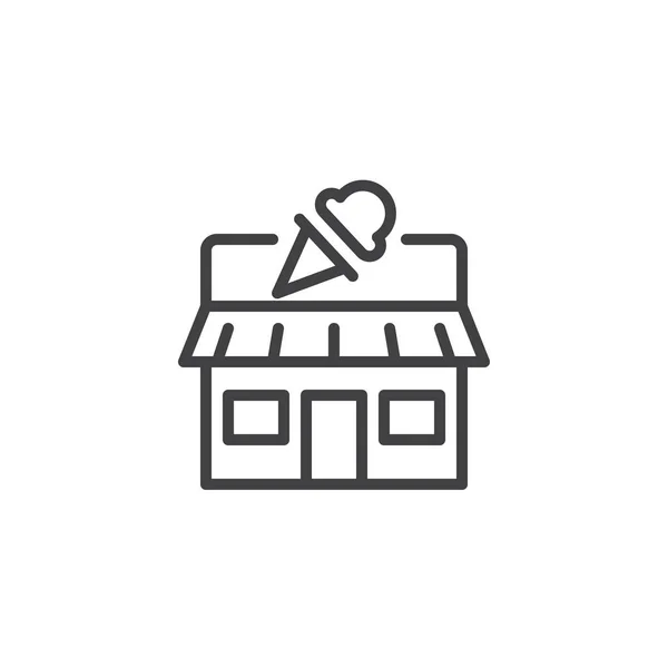 Zmrzlina shop osnovy ikona — Stockový vektor