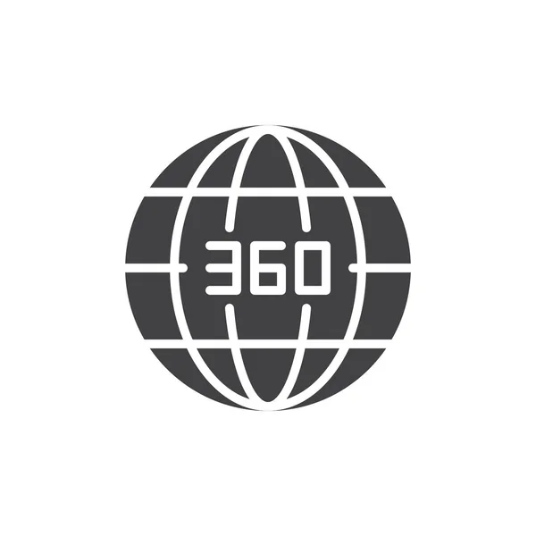 360 Graus Ver ícone do vetor —  Vetores de Stock