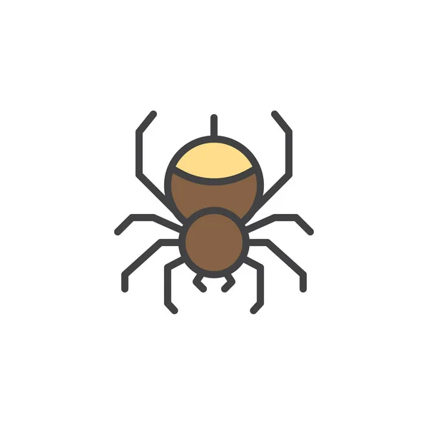 Spider Gevulde omtrek pictogram — Stockvector