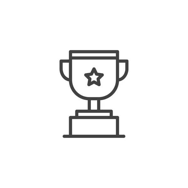 Trofej osnovy ikona — Stockový vektor