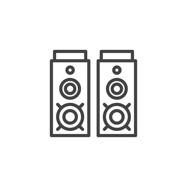 Icono del esquema de altavoces de audio — Vector de stock