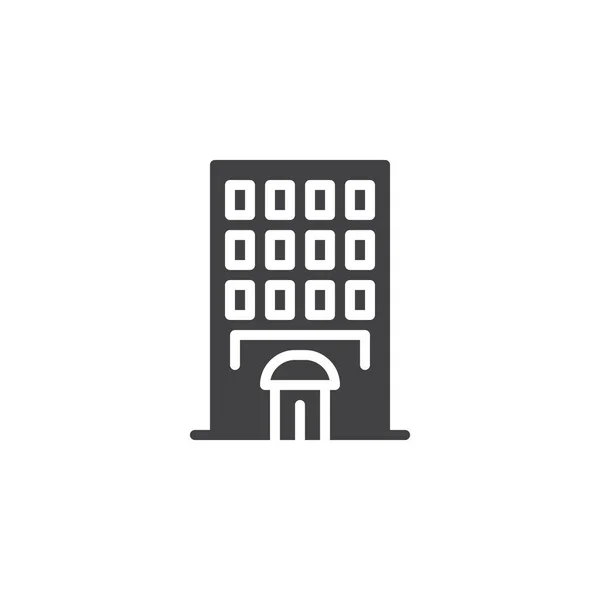 Hotel building vector icon — Stock Vector