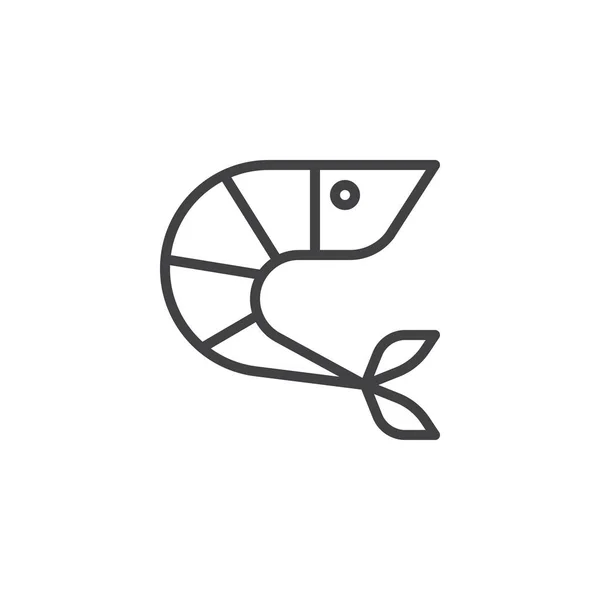 Shrimp outline icon — Stock Vector