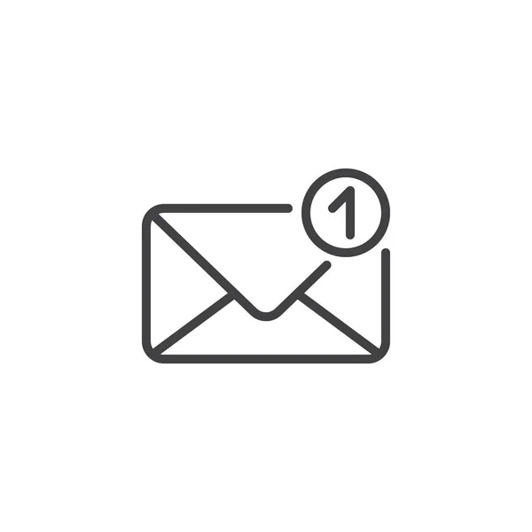 Email, um ícone de esboço de mensagem perdida — Vetor de Stock